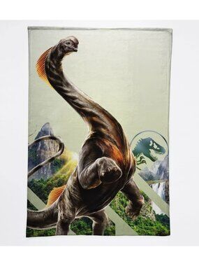 Jurassic World Twin Size Super Soft Fleece Kids' Bed Blanket 62" x 90"